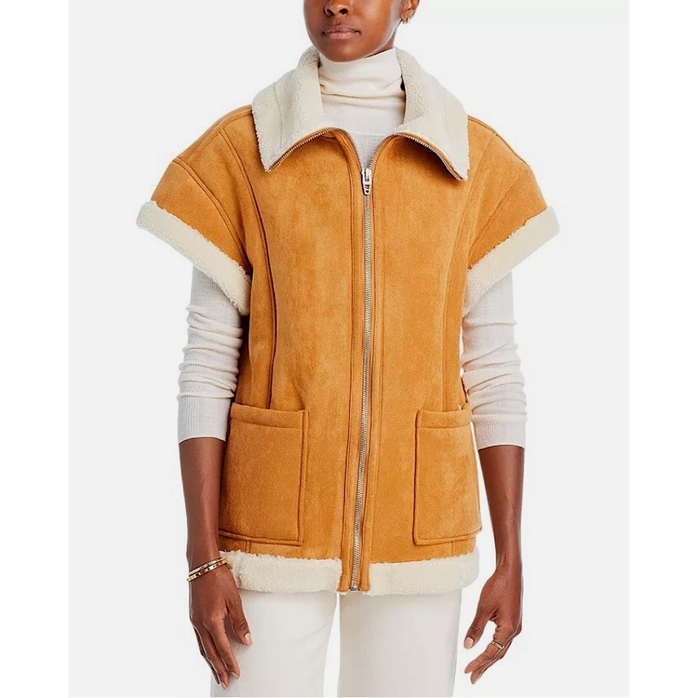 Blanknyc BISCOTTI Women's Faux Shearling Vest‎ Small
